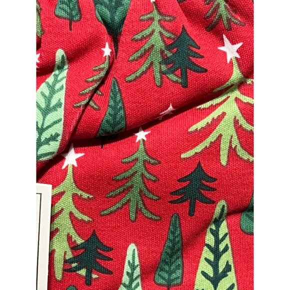 Mud Pie Christmas tree pajama Set Mens Medium red green pants waffle weave PJs - Picture 5 of 12